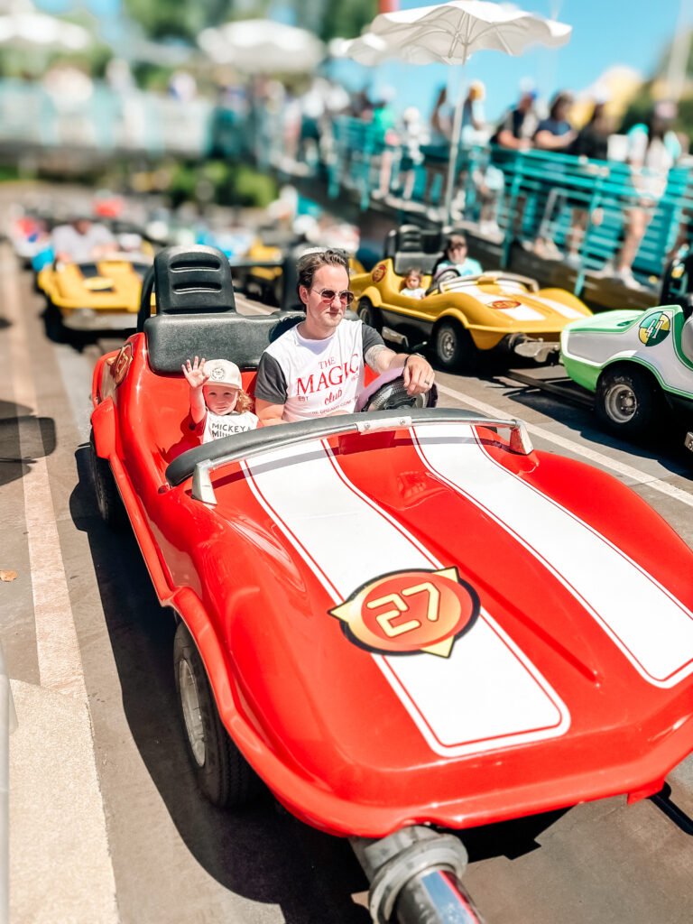 Travel to Disney with a Toddler_Magic Kingdom-Race Cars_ItsHannahCallahan