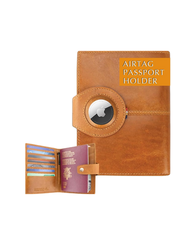Passport Holder with AirTag_Travel Must-Haves
