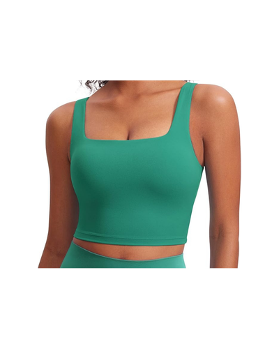 CRZ YOGA Butterluxe Square Neck Crop Tank Cascadia Green_2026 Summer Wardrobe