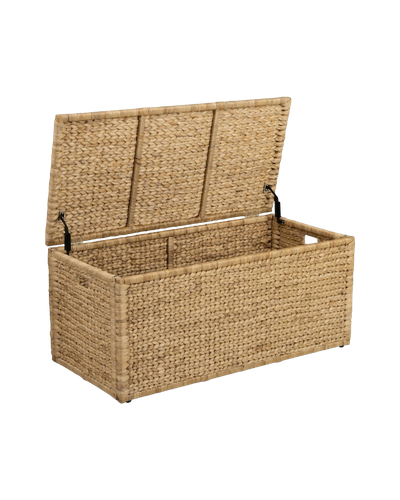 eHemco Heavy-duty Water Hyacinth Wicker Storage Trunk_Toddler Playroom