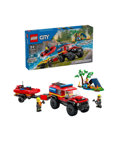LEGO 60412 City 4x4 Fire Truck with Rescue Boat