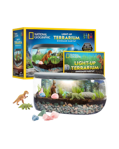 National Geographic Light Up Dinosaur Terrarium Kit for Kids